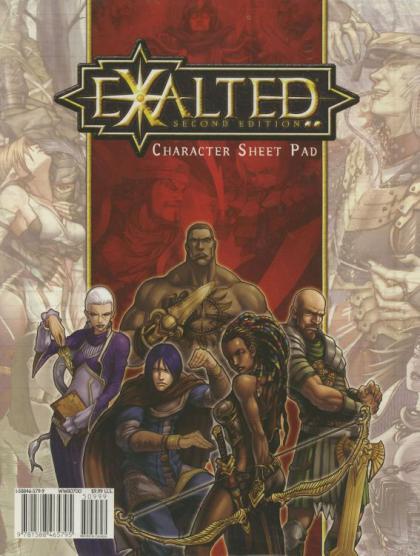 Exalted, Second Edition: Character Sheet Pad