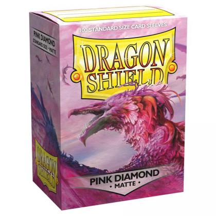 Dragon Shield: Pink Diamond Matte - 100 Standard Size Card Sleeves