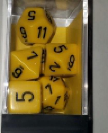 Opaque: Yellow w/ Black - Polyhedral 7-Die Set