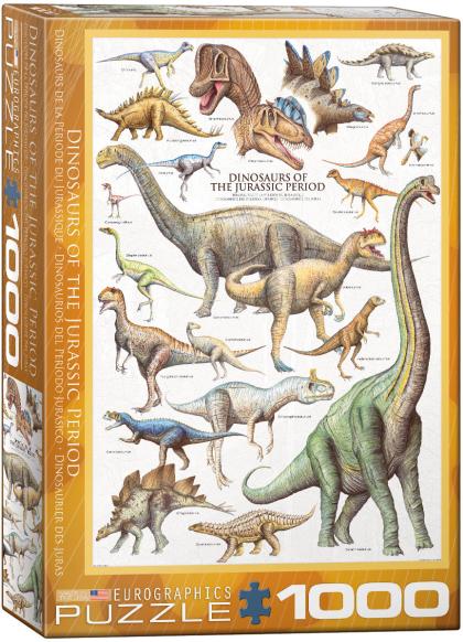 Dinosaurs of The Jurassic Period, 1000 Piece puzzle