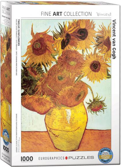 Twelve Sunflowers,1000 Piece Puzzle