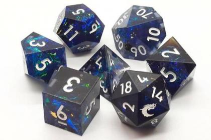 Sharp Edged: Blitzar - Old School 7-Piece D&D RPG Dice Set