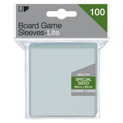 Board Game Sleeves – Lite: Clear – 100ct Special Sized 69mm x 69mm