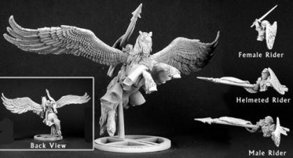 Burros and Tempest, Paladin on Pegasus, Reaper Miniatures: Dark Heaven Legend