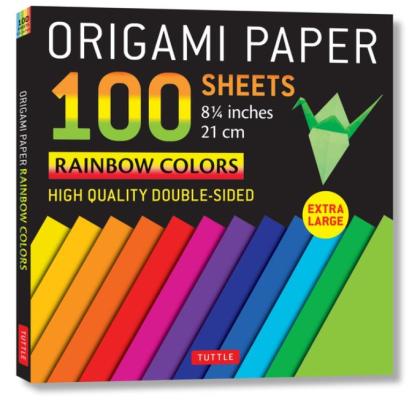 Origami Paper 100 Sheets Rainbow Colors: 8-1/4" (21 CM)