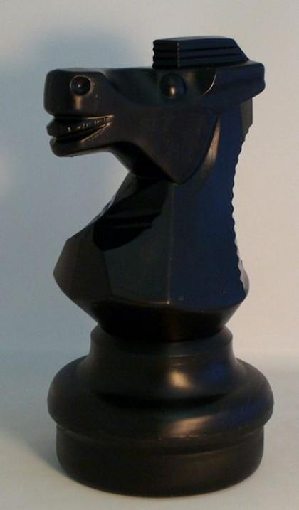 Giant 25" Garden Knight, Black Chessman