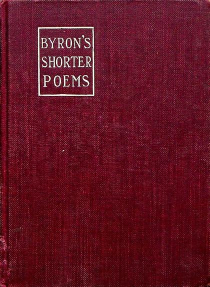Byron's Shorter Poems