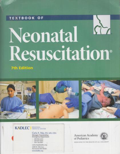 Textbook of Neonatal Resuscitation: 7th Edition